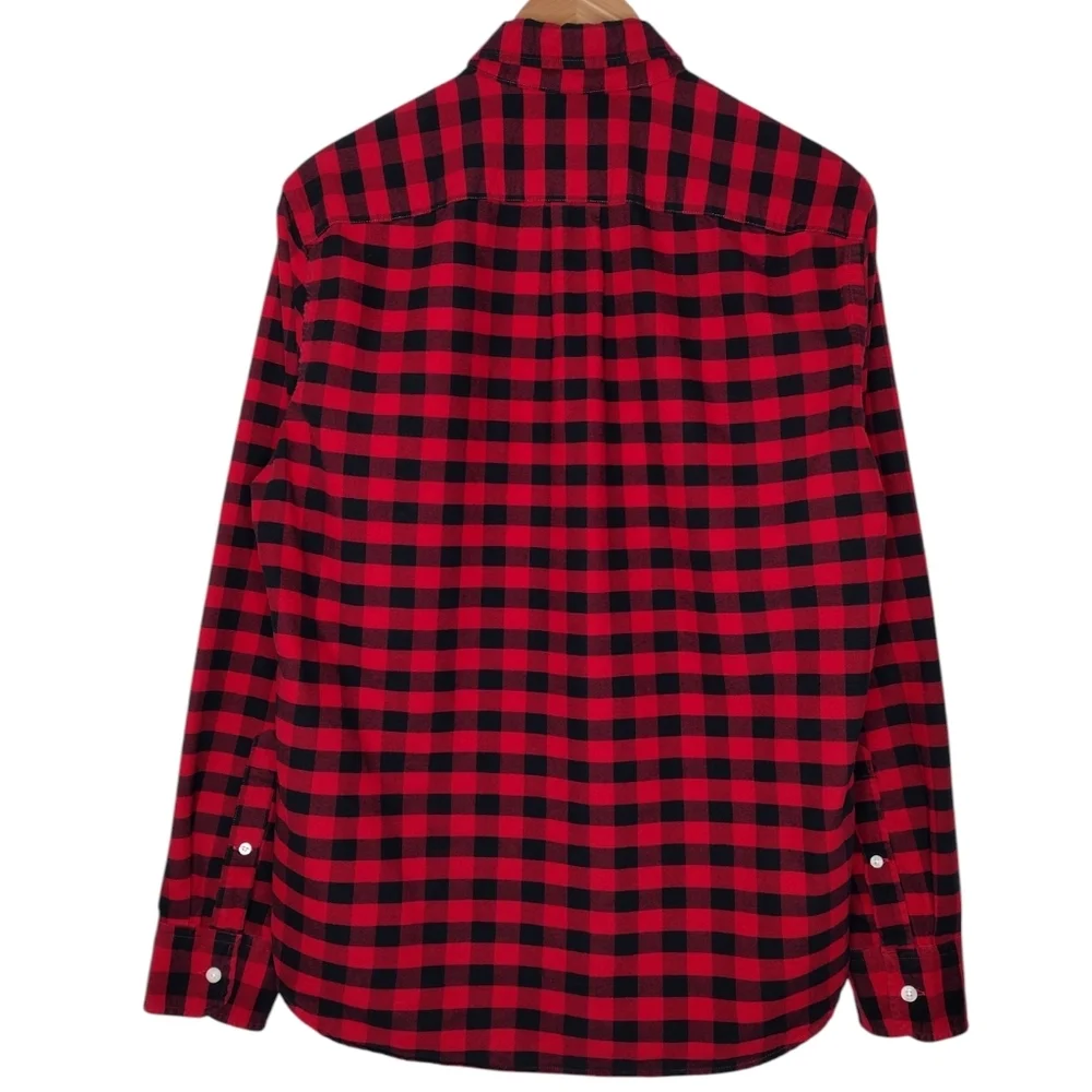 J. Crew Red Black Plaid Casual Button Down Shirt Sz M - Picture 2 of 14